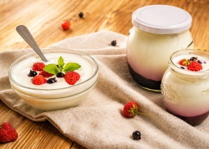  Blueberry Goat Yogurt Made from 100% goat milk