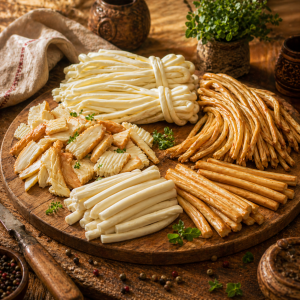  Classic Mountain Cheese Set Fresh and smoked cheeses, cheese strings and cheese sticks