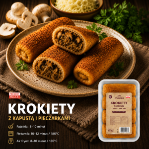  KROKIETY Z KAPUSTĄ I PIECZARKAMI