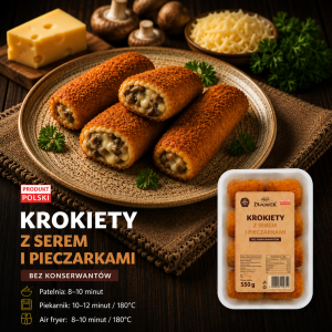  KROKIETY Z SEREM I PIECZARKAMI