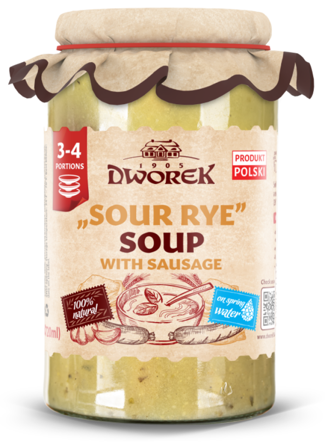 „SOUR RYE” SOUP WITH SAUSAGE