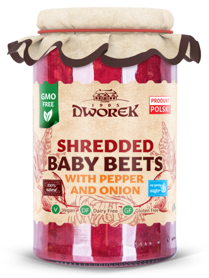 SHREDDED BABY BEETS WITH PEPPER AND ONION