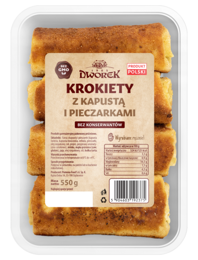  CROQUETTES WITH CABBAGE AND MUSHROOMS